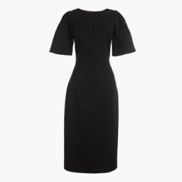 J. Crew Dresses & Skirts - J. CREW Gathered Sleeve Stretch Midi Sheath Dress